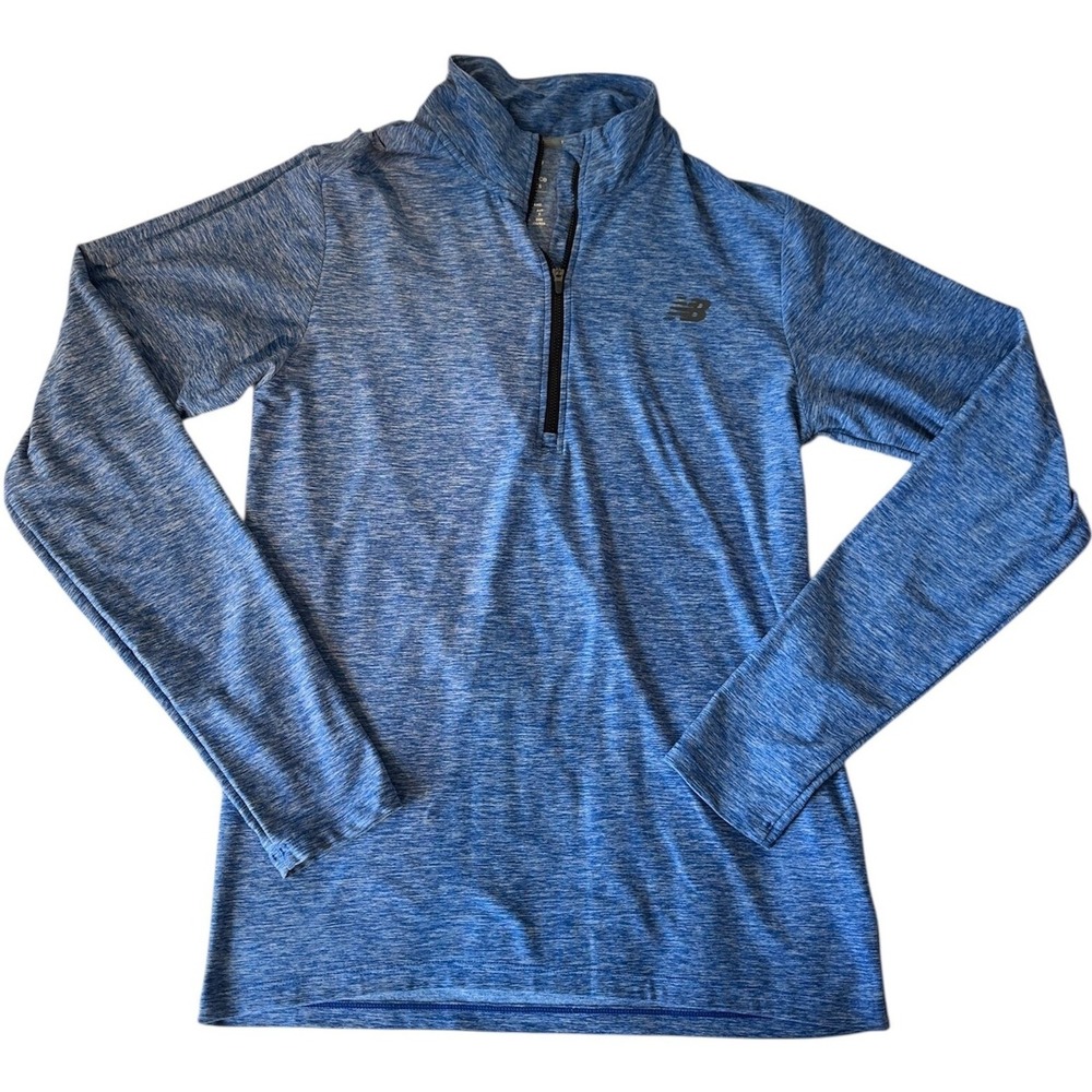 New Balance Half Zip Pullover Athletic Top Running Activewear Blue Men Small